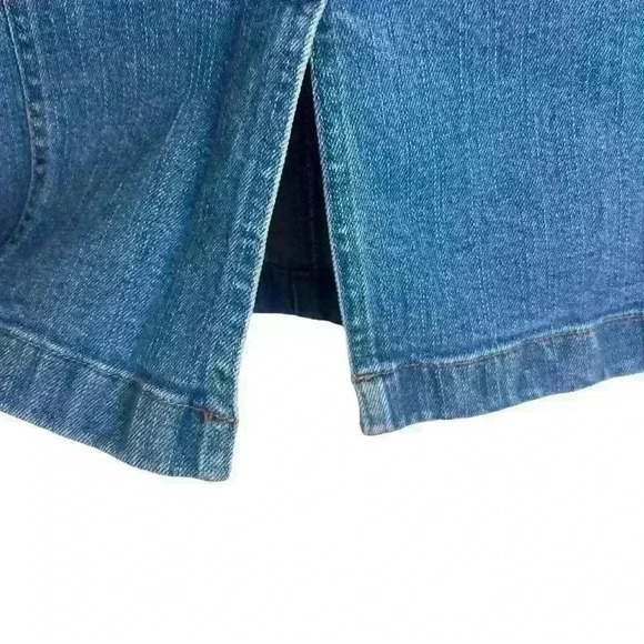 Excellence jones new york women's size 10 a-Line denim skirt blue stretch‎ - Picture 6 of 10